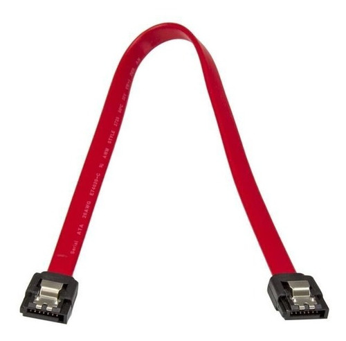 Cable De Datos Sata Con Gancho De Seguridad Rojos  X2 Und