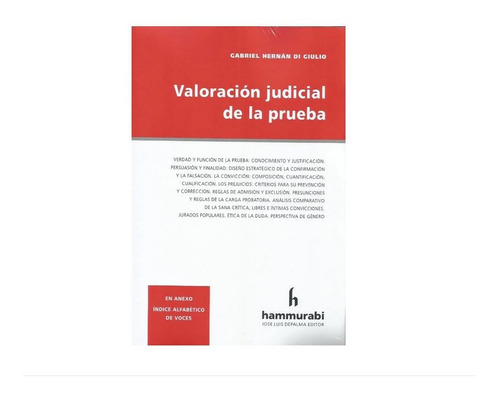 Valoración Judicial De La Prueba. Di Giulio