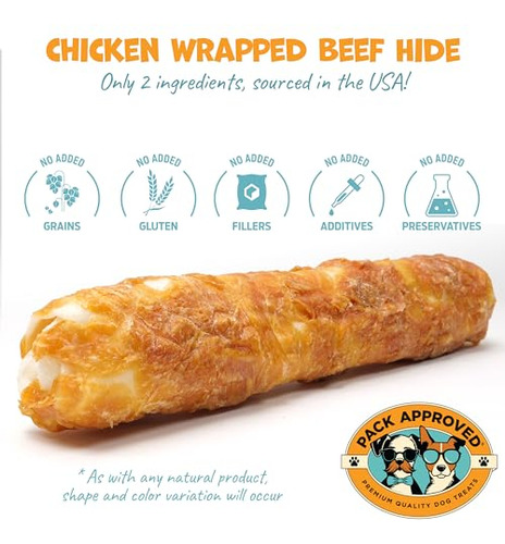 Barritas De Carne De Res Crudas Envueltas En Pollo Para Perr