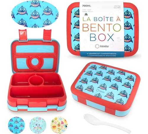 Lonchera Bento 4 Secciones Para Niños Pequeños