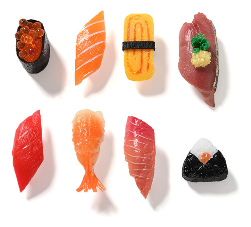 Hey Foly - 8 Imanes Para Refrigerador Estilo Sushi Japonés.