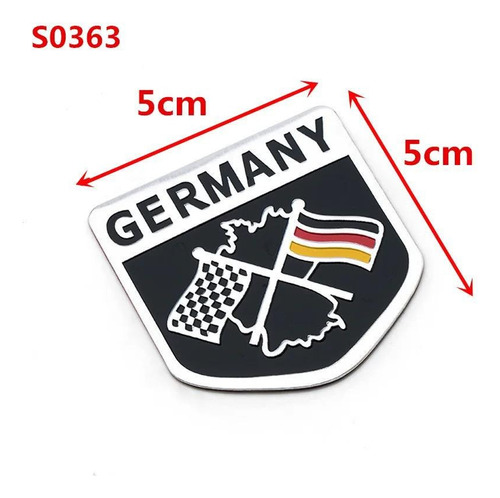  Emblema Bandera Alemania Aluminio Importado Para Carro