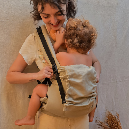 Mochila Evolutiva Canguru Ergonômico Bebê | Colo De Urso Palha