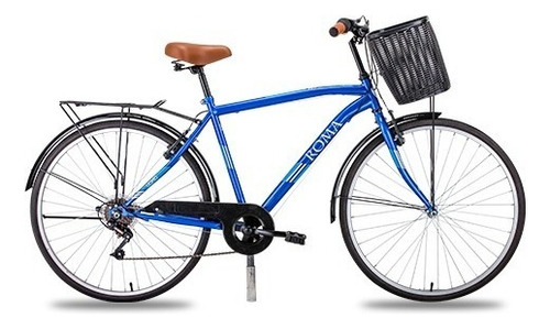 Bicicleta De Paseo Roma City Uomo Rodado 26 Color Azul