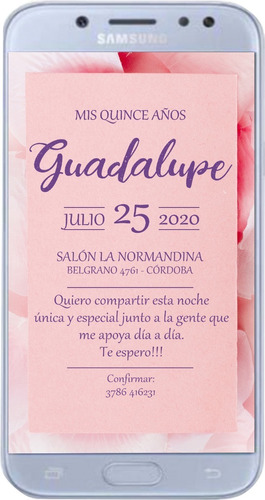 Invitaciones Digitales De 15años Violeta Para Redes Sociales