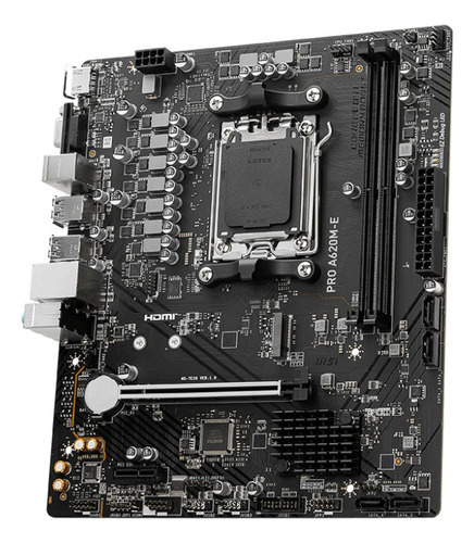 Placa-mãe Msi Pro A620m-e Socket Am5 Ddr5 preta