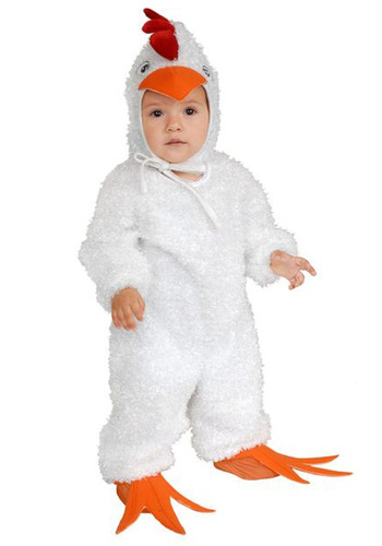 Disfraz Para Niño Gallo Blanco Talla 6-8 Halloween 