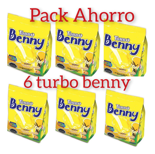 Pack 6 Turbo Benny Saborizante Leche