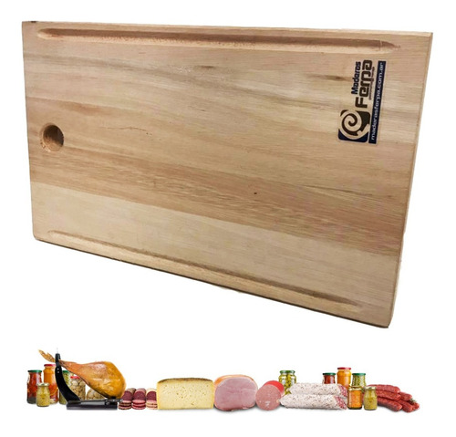 Tabla De Madera Roble De Cocina Para Picar Cortar 18x30cm Color Marrón claro Marrón