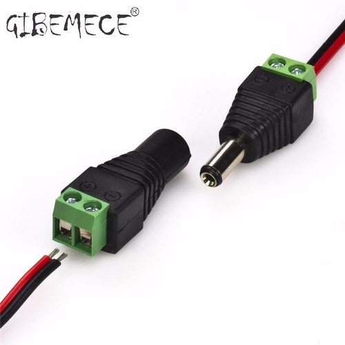 Conector Jack Adaptador Cctv Y Led, Hembra Y Macho 5 Pares