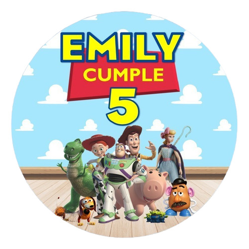 Banner Imprimible Circular 1,20 Mts - Toy Story Mod. 01