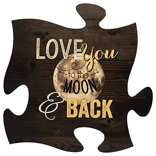 Love You To The Moon & Back 12 X 12 Inch Wood Puzzle Pi...