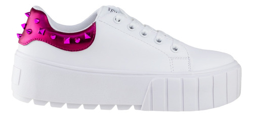 Tenis Blanco Mujer Urbano Suela Gruesa Capa De Ozono 651101