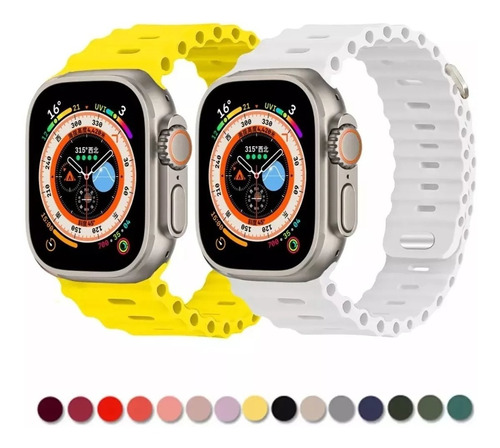 Correa Pulso Manilla Ocean Para Apple Watch 42 44 45mm Ultra