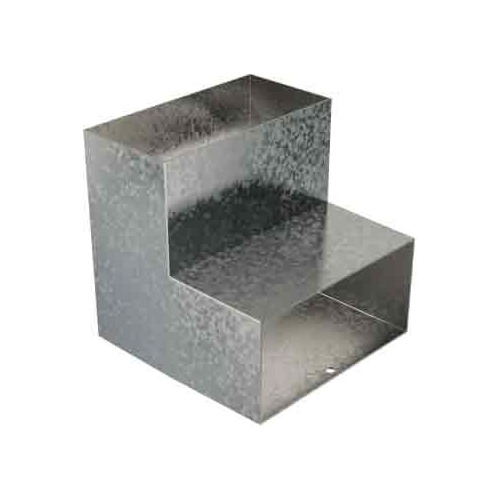 Codo Agua Rectangular Galvanizado Modelo A Elección 10x5 Cms