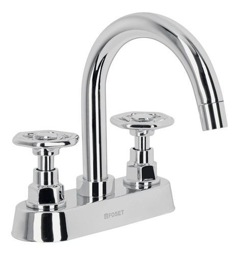 Mezcladora P/lavabo Maneral Redondo Cromo Tubig Foset 46753