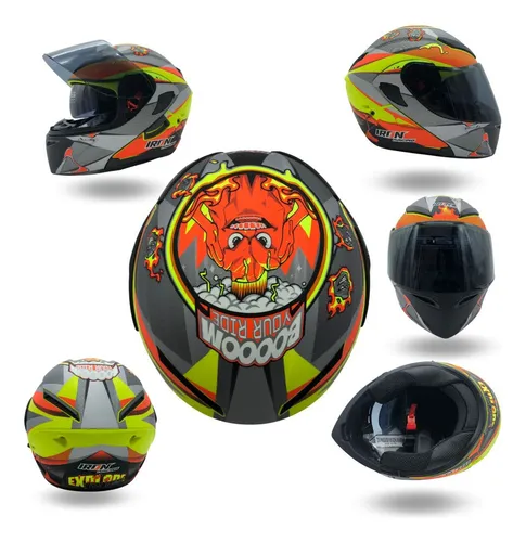 Casco para motociclista iron racing sale