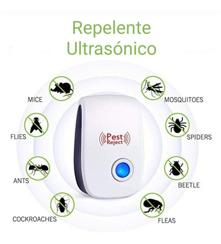 Imagen 2 de 8 de Repelente Ultrasonico, Electrónico Para Plagas, Pesticida