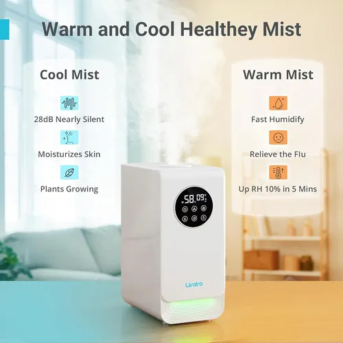 Humidificador Inteligente 6l Frío Y Calor, Control Alexa