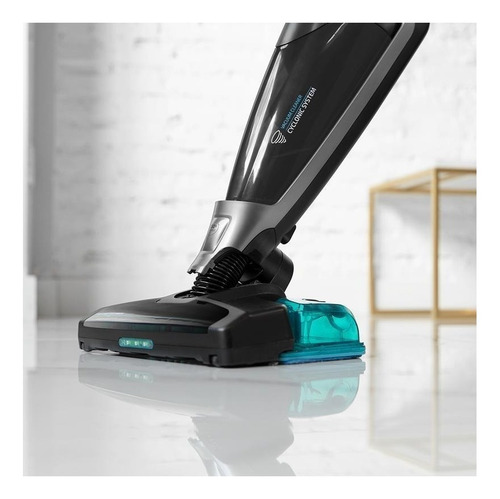 Aspiradora inalámbrica Vertical Cecotec Conga PopStar 4070 H2O Max 0.8L plateada, gris oscuro y turquesa 230V 50Hz