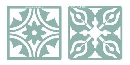 Kit X 2calcareo Mayolica Stencil Azulejo 25x25 Cupa Home-