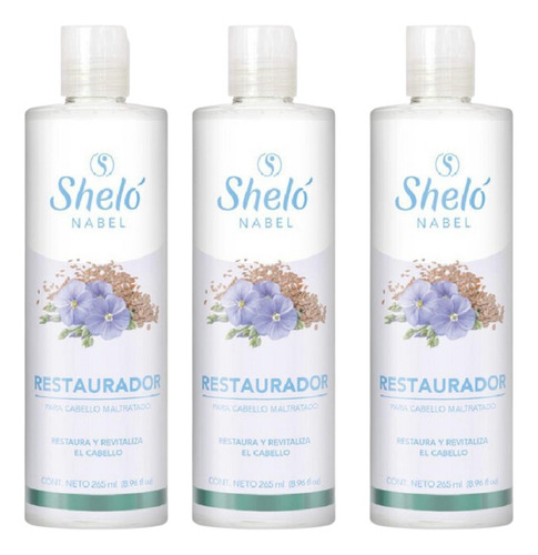 3 Pack Restaurador Para Cabello Maltratado Shelo