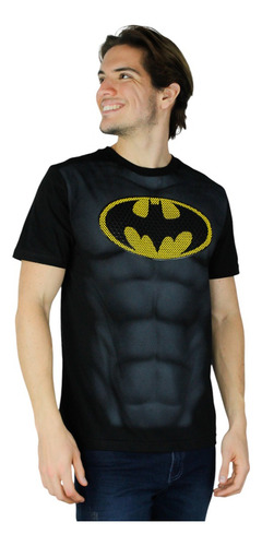 Brad Remera Hombre Batman Negro Con Compresión Xl