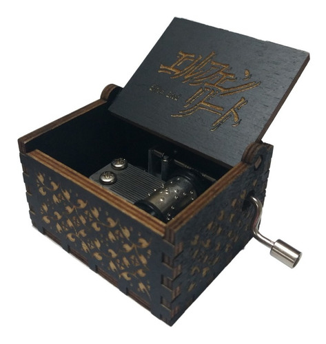 Caja Musical De Manivela Anime Elfen Lied Negra De Colección
