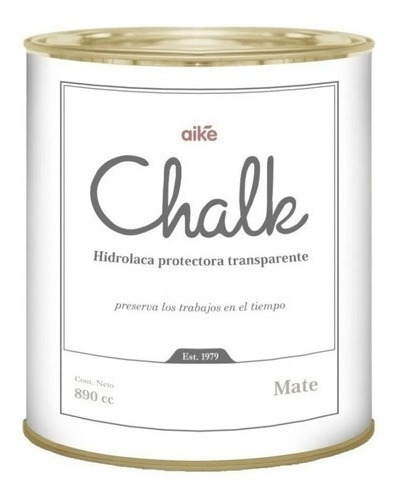 Hidrolaca Chalk Transparente Al Agua Mate 1 Litro Aike