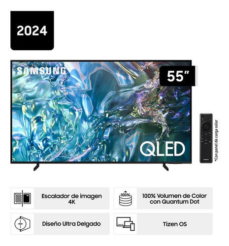 Tv Samsung 55'' Qled 4k Q60d Tizen Os Smart Tv (2024)