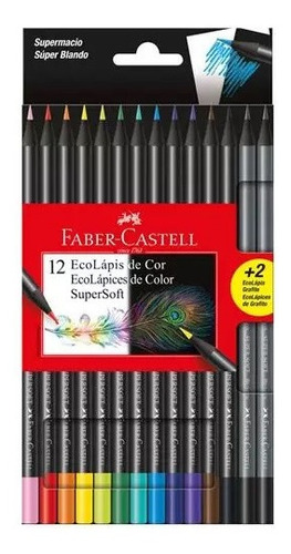 Lapices De Color Faber Castell Super Soft X 12 + 2 Grafitos
