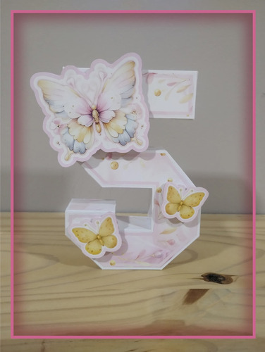 Letras 3d Personalizadas Para Candy Bar - Modelo Mariposas