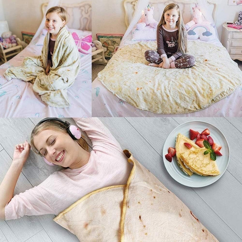 Y Manta Para Tortillas, Apta Para Niños Y Adultos (180 Cm)