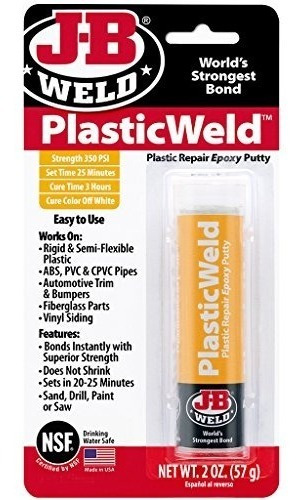 Jb Weld Plasticweld Masilla Epoxi Reparadora De Plástico 2 O