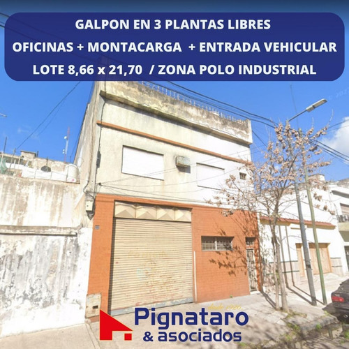 Galpon En 3 Plantas Libres + Oficinas + Montacarga