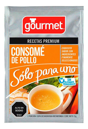 Sopa Para Uno Gourmet 15 Gr Pollo(10unidad )-super
