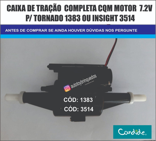 Tornado 1381 Candide - Só A Caixa Tração Completa Motor 7.2v