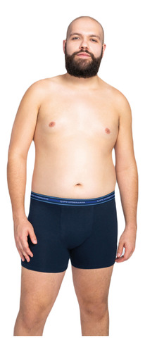 Cueca Lupo Boxer Plus Size Algodão Com Elástico 653-003