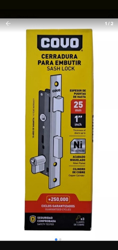 Cerradura Para Embutir Sash Lock 25mm Covo