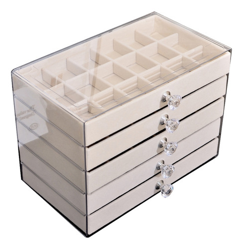 Organizador De Joyas De Acrílico Con Pantalla Apilable De 3