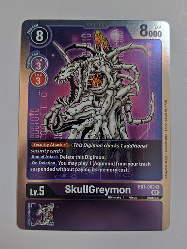 Digimon Tcg Skullgreymon Ex1-062 R Foil