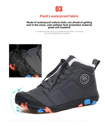 Botas De Nieve Impermeables De Invierno Para Niños Con Forro
