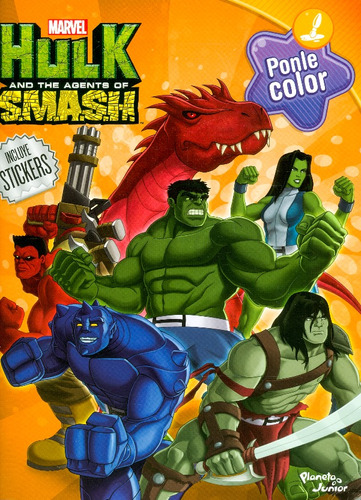 Hulk And The Agents Of Smash: Ponle Color. Incluye Stickers, De Varios Autores. Serie 9584236562, Vol. 1. Editorial Grupo Planeta, Tapa Blanda, Edición 2013 En Español, 2013