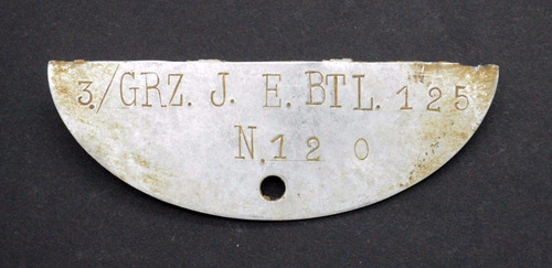 Placa Identificación Soldado Alemán Segunda Guerra Mundial