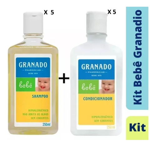 05 Kit Shampoo E Condicionador Granado Tradicional Bebê
