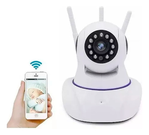 Camara Robotizada Ip Yoosee Wifi Hd 3 Antenas 355° Alarma