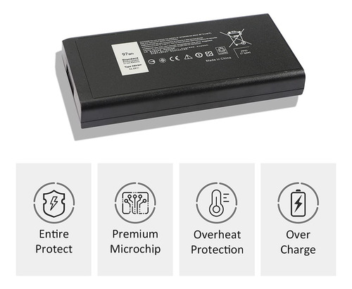 Batería X8vwf Xrjdf Para Dell Latitude 14 Rugged 5404 5414