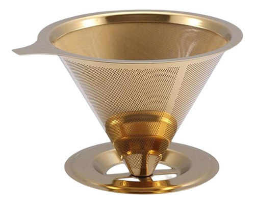 Filtro De Malha De Café Sem Papel Coador De Café Dourado