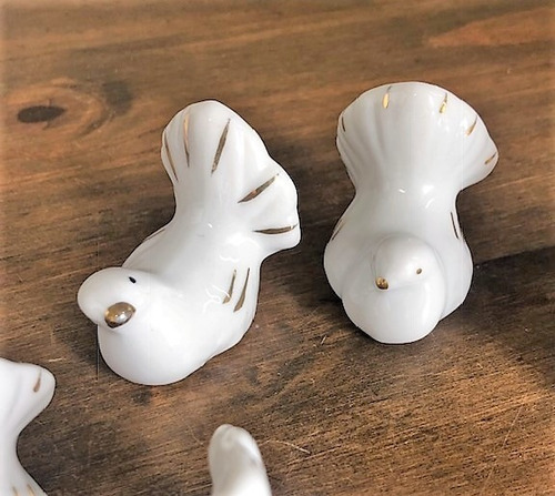 Kit 16 Pombinhas De Porcelana 5cm