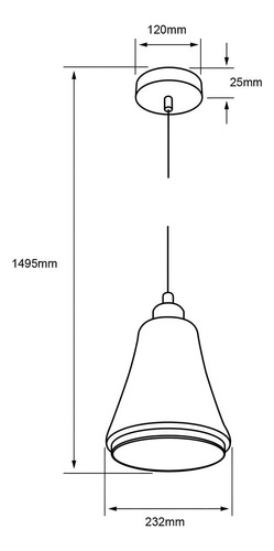 Lámpara Colgante Tecnolite 60CTL8176MVC Satinado/maderal 20w 100v